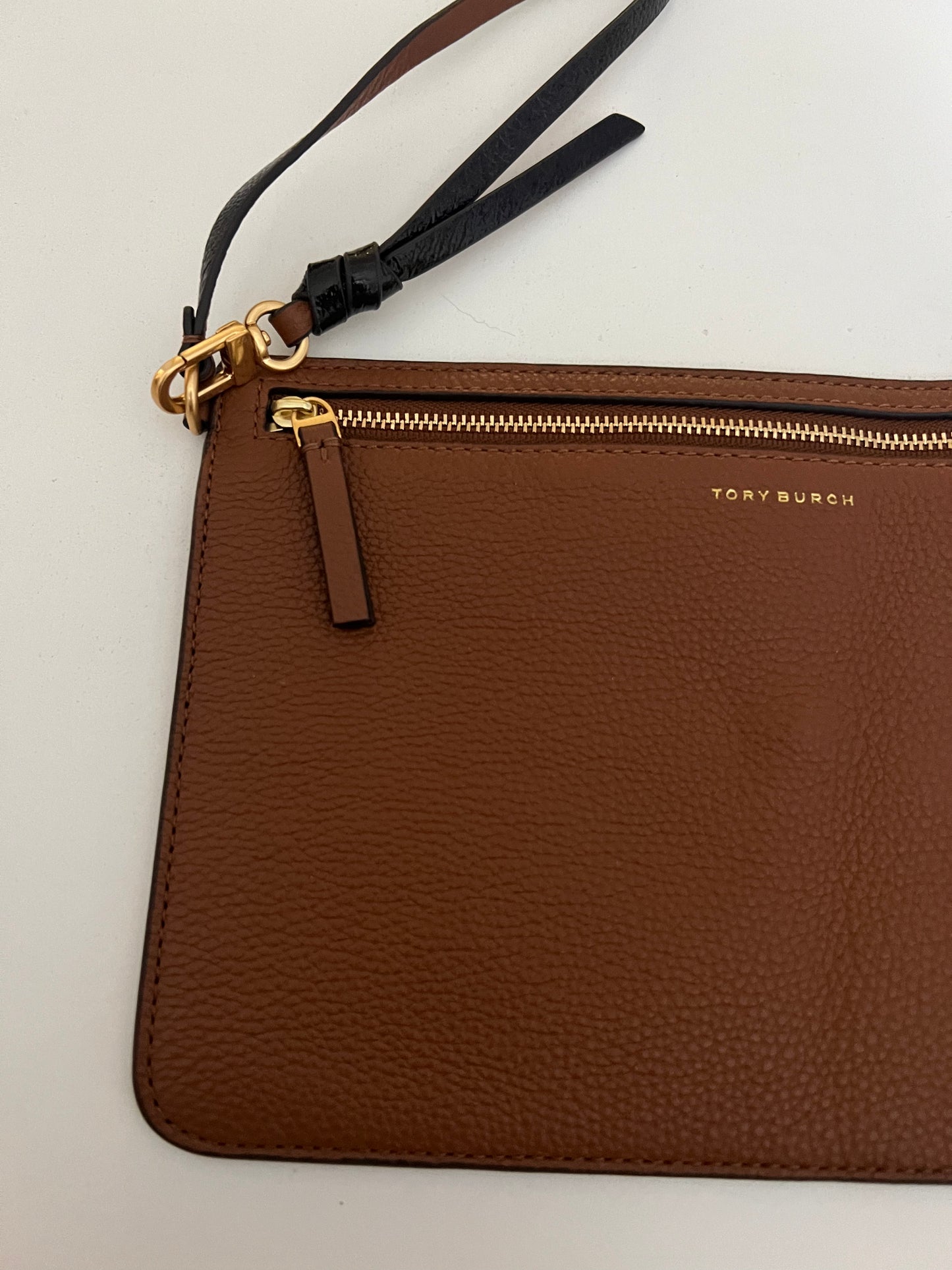 Tory Burch Brown Leather Wristlet
